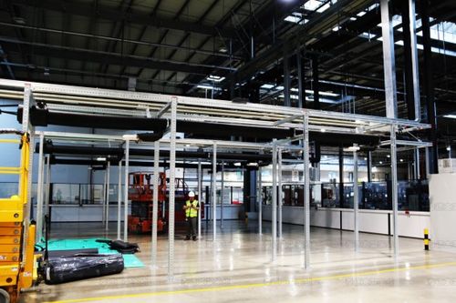 泰德重型管道支架系統應用于上海汽車工廠項目